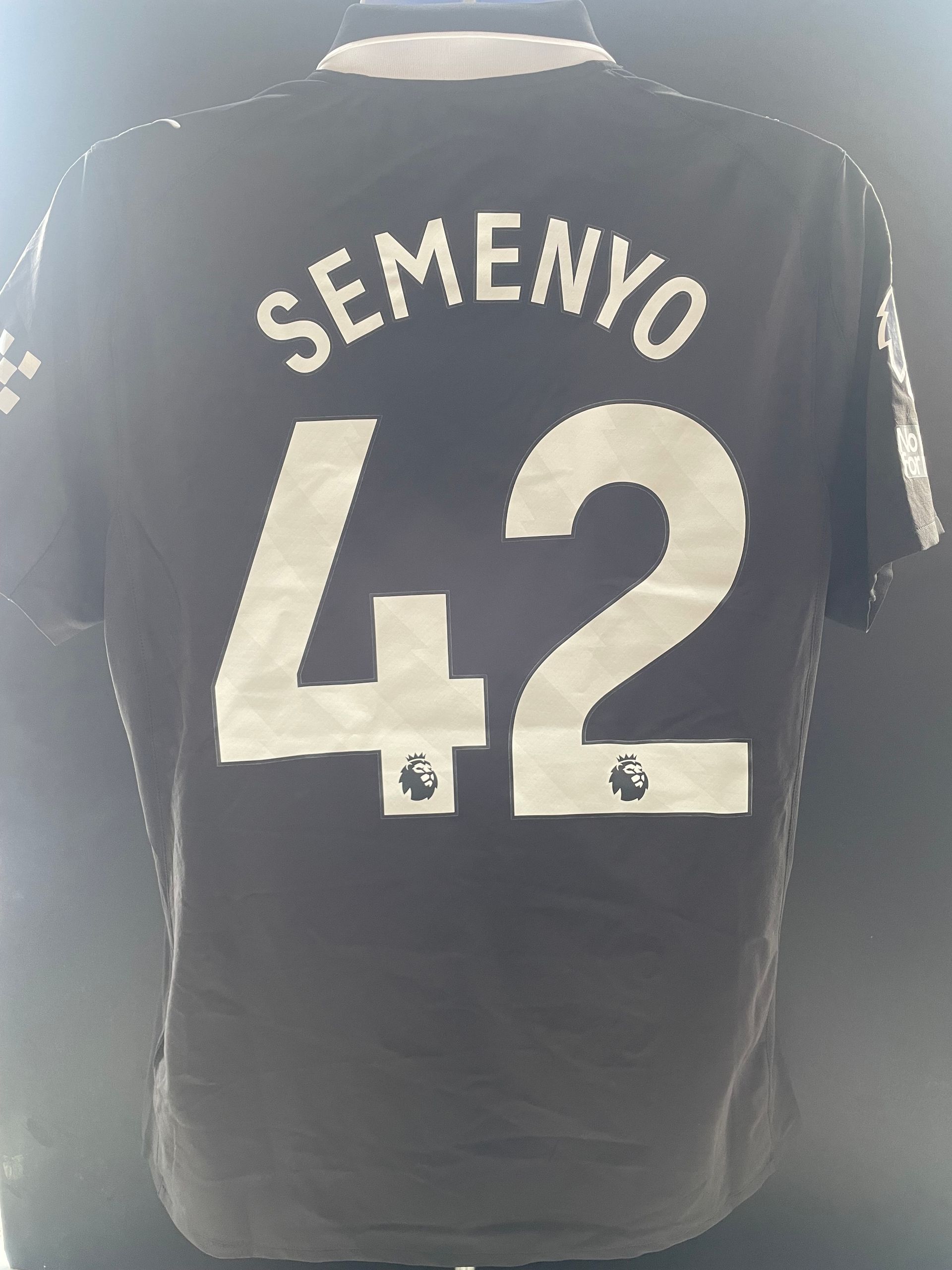 Antoine Semenyo match-issued shirt from the 2025/26 season.