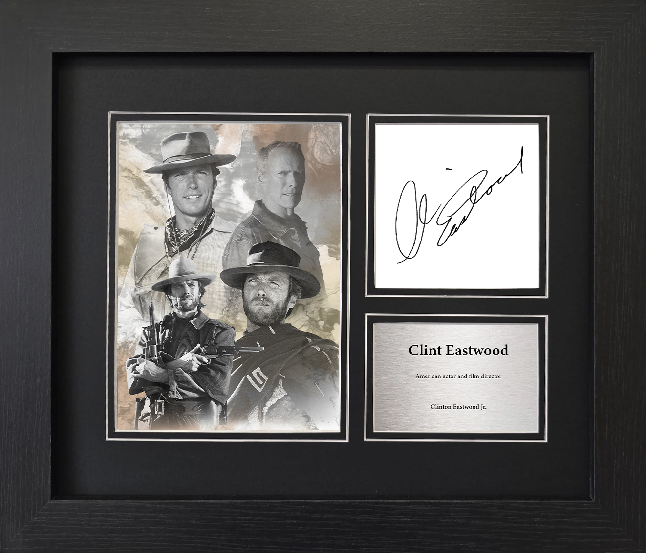 Clint Eastwood Framed Reproduction Signature Display Western Movie Memorabilia
