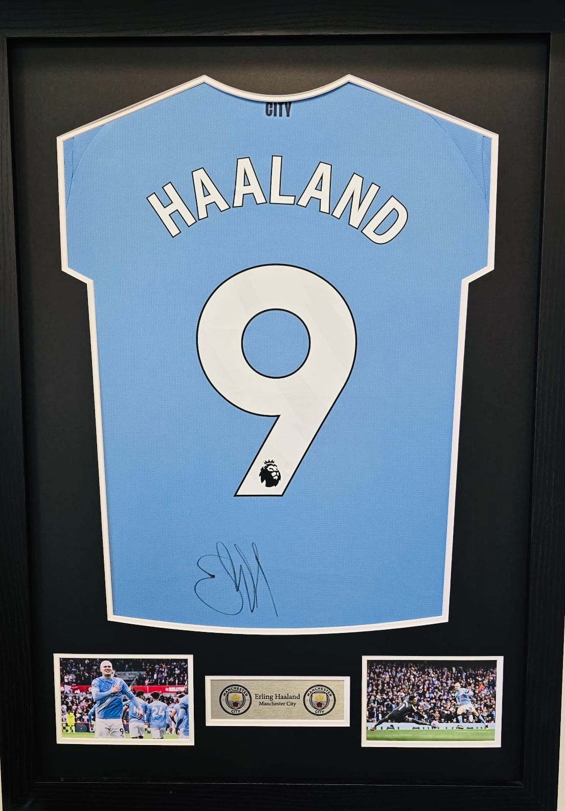 Erling Haaland Signed Manchester City Shirt – Professionally Framed