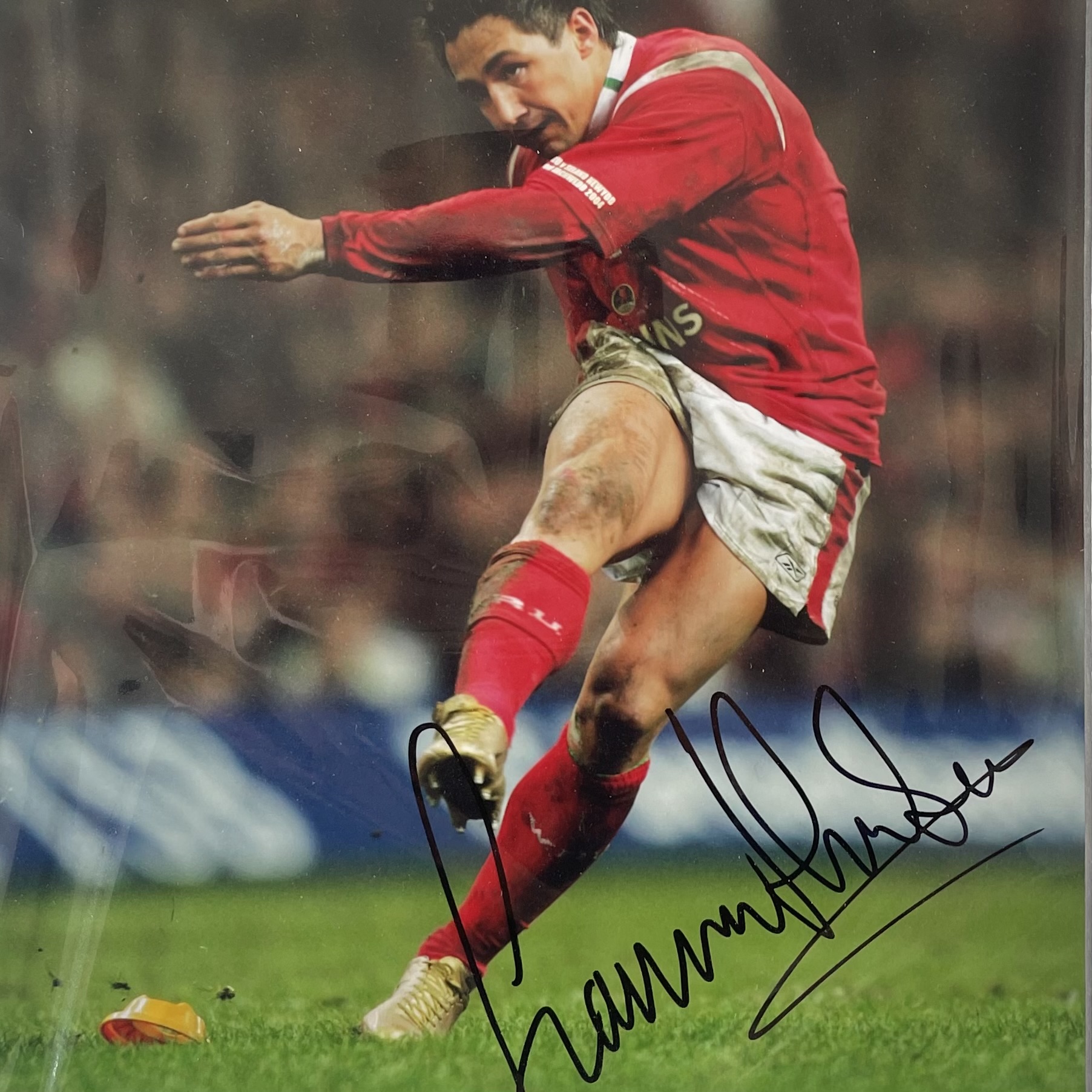 Gavin Henson Signed Wales Rugby Action Photograph – With COA