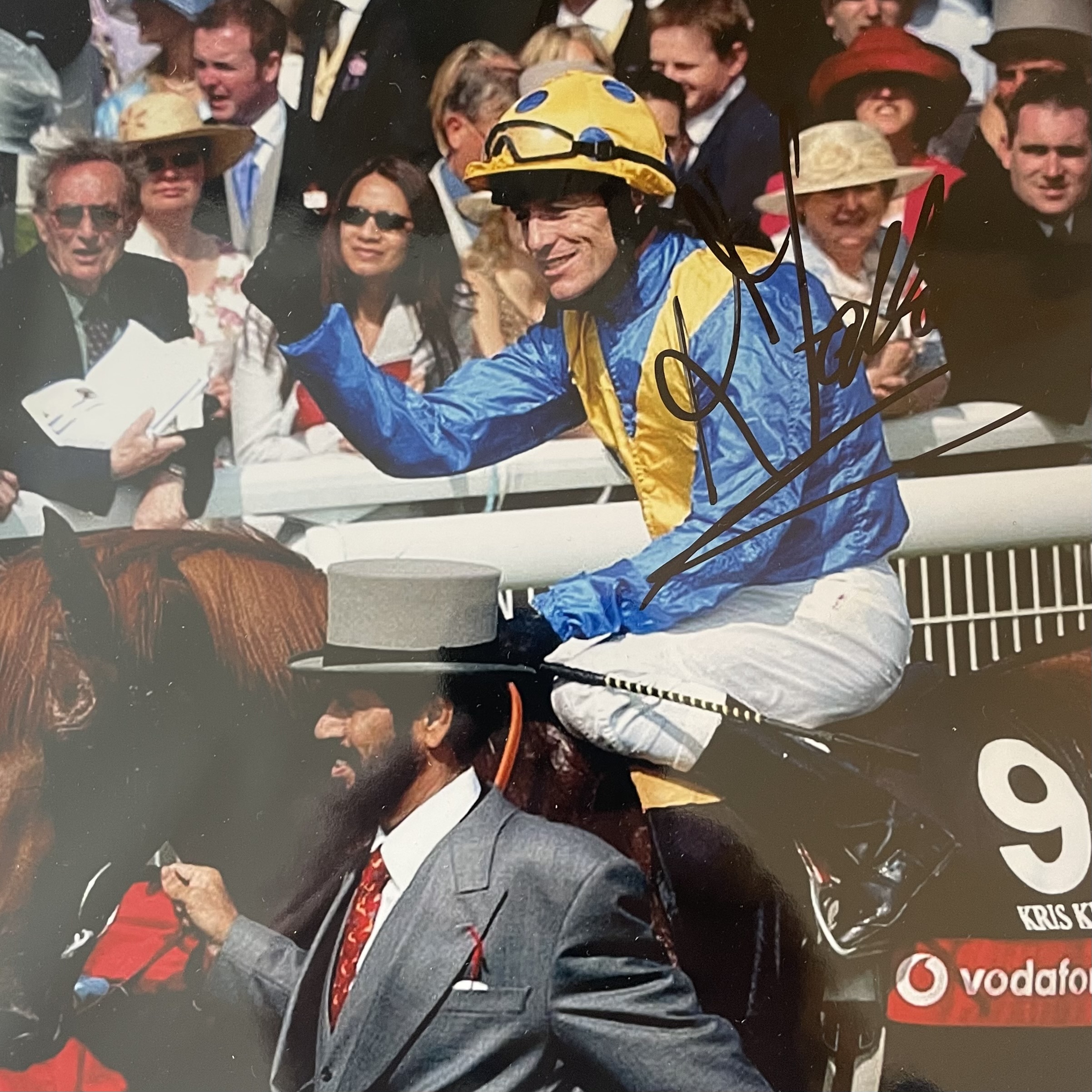 Kieren Fallon Signed 2003 Epsom Derby – Kris Kin Photograph – With COA