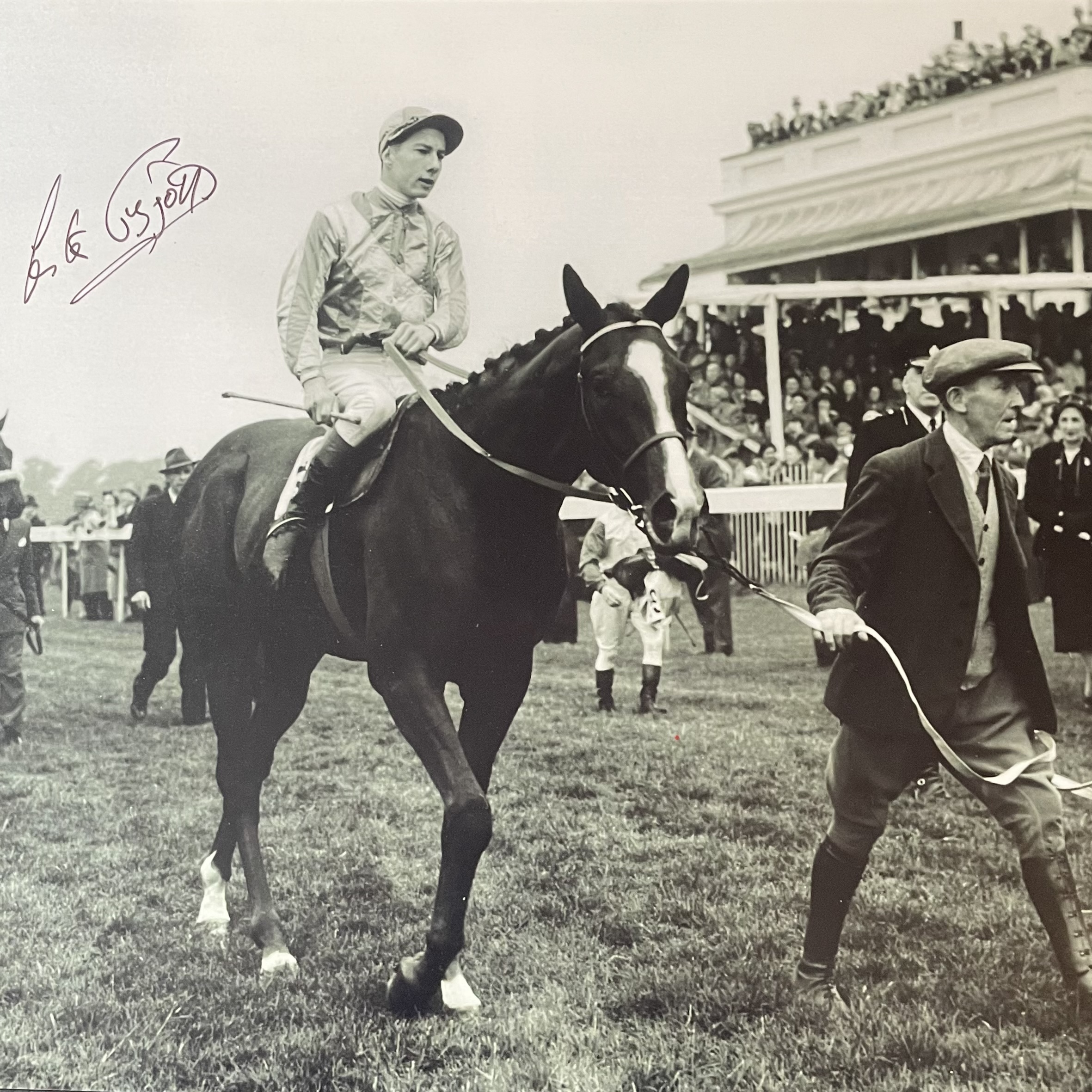 Lester Piggott Signed Horse Racing Photograph – With COA