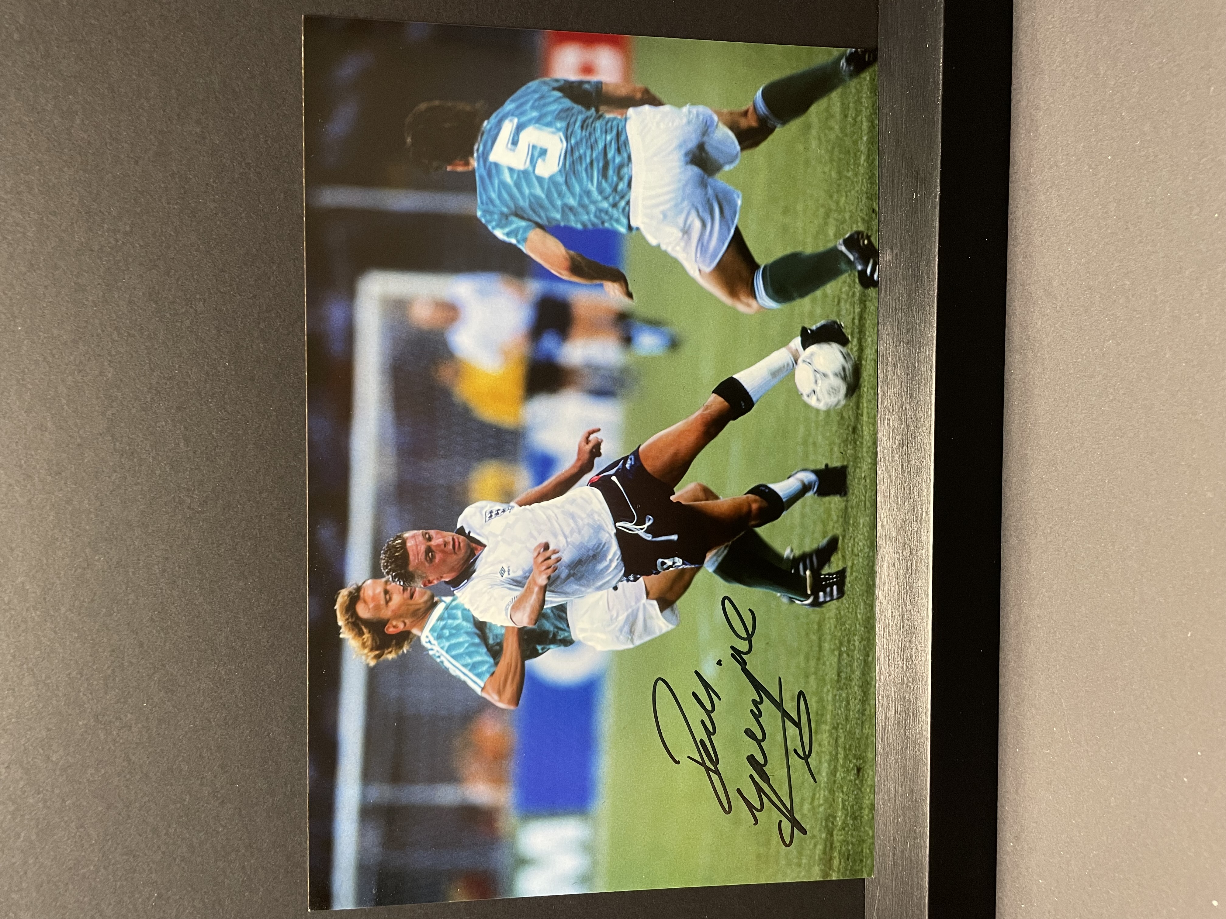 Paul Gascoigne Signed England Italia ’90 Photograph – With COA