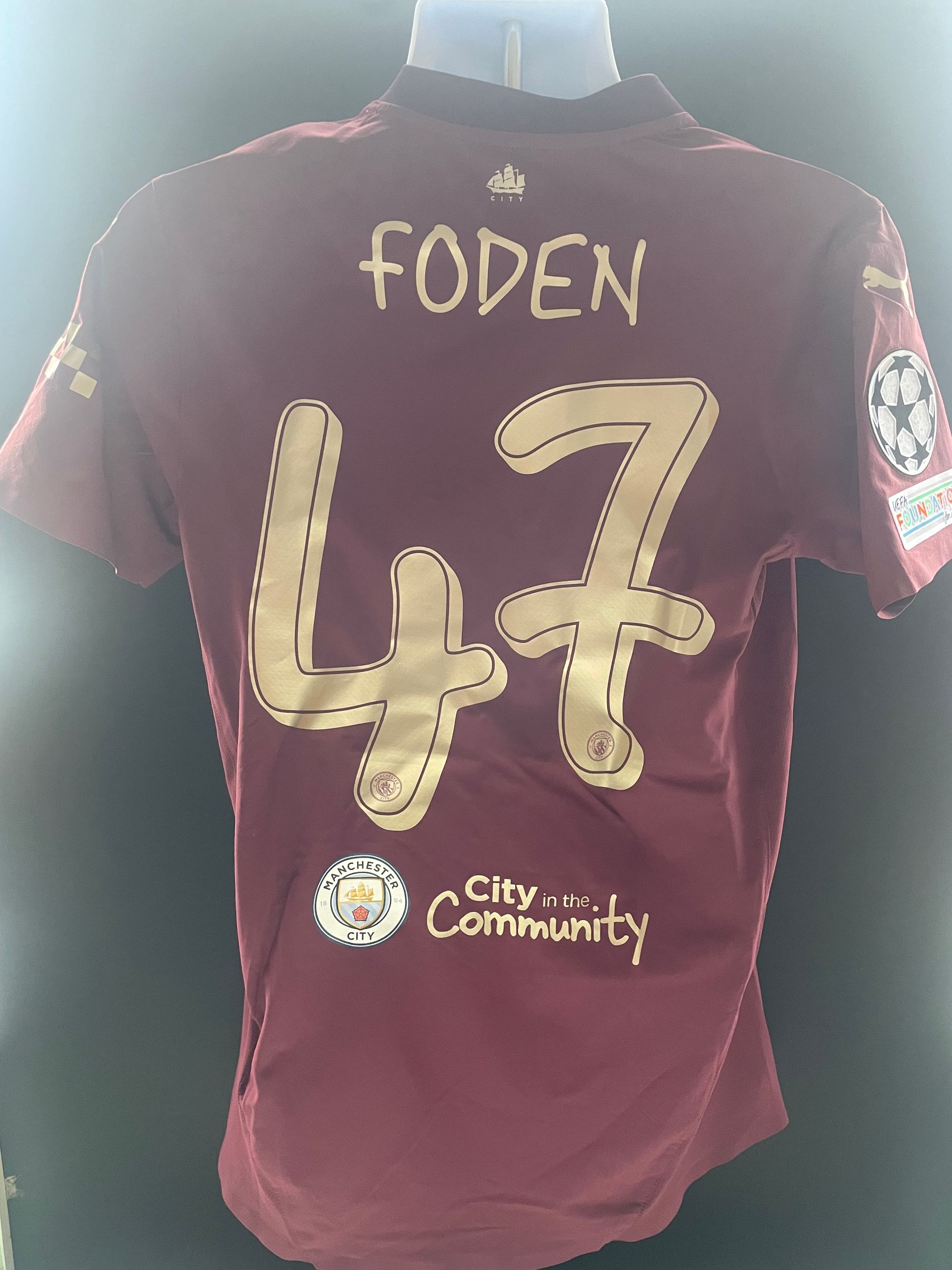 Phil Foden Man City Away Shirt - 2023/24 Player Issue (COA Included)