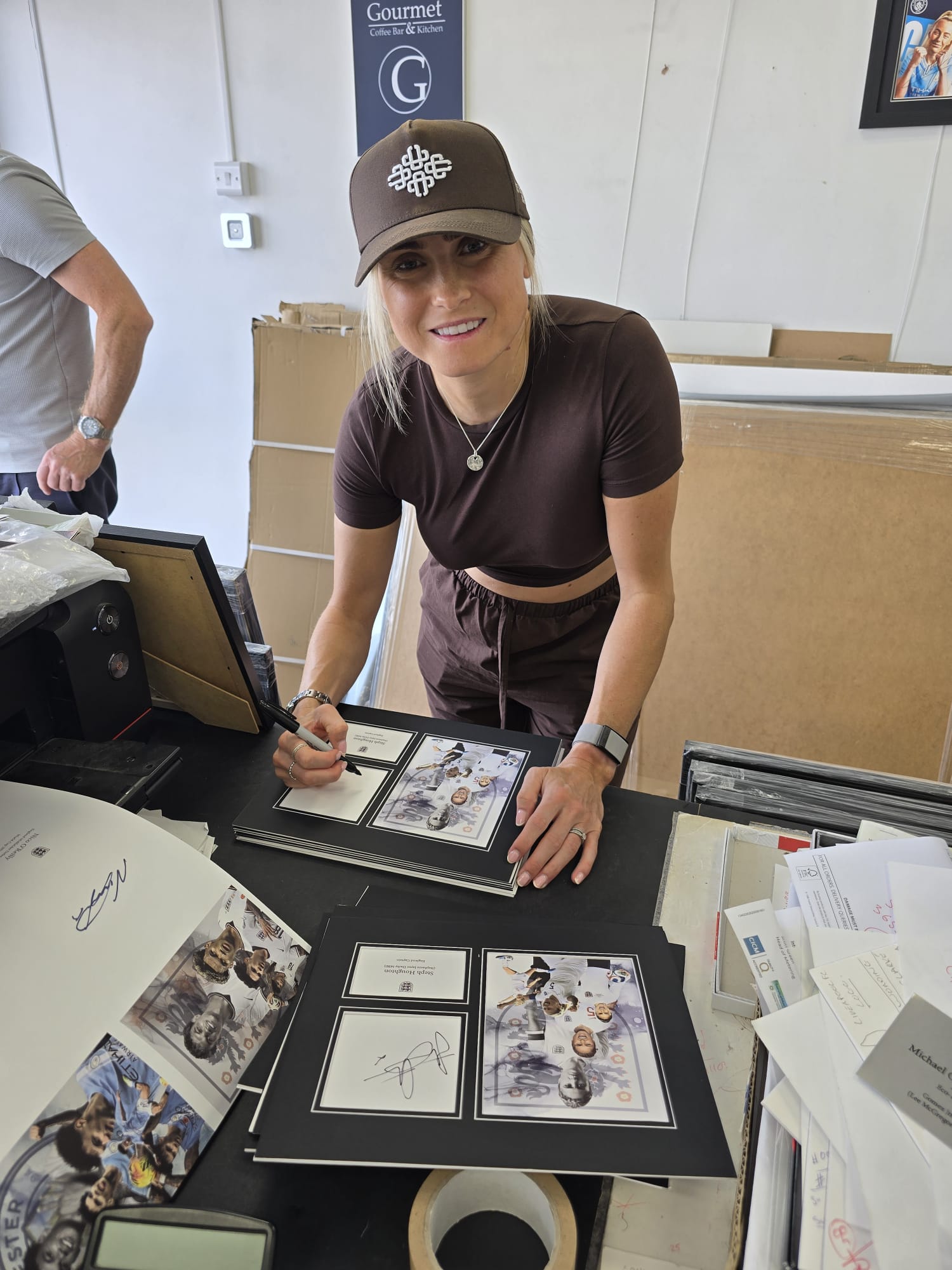 Steph Houghton framed autograph display (limited edition).