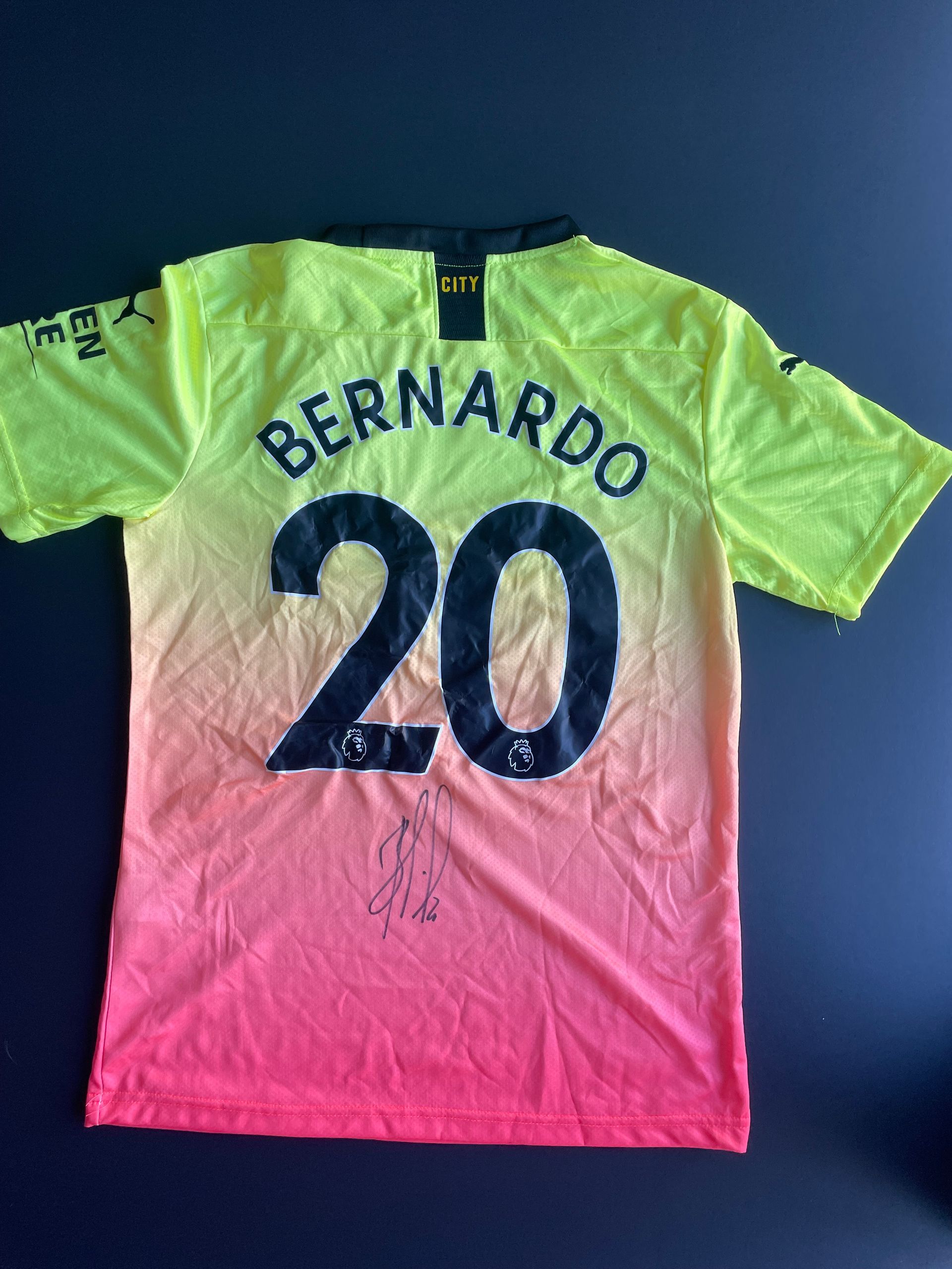 Bernardo Silva Signed Manchester City Away Shirt 2019-20 Season