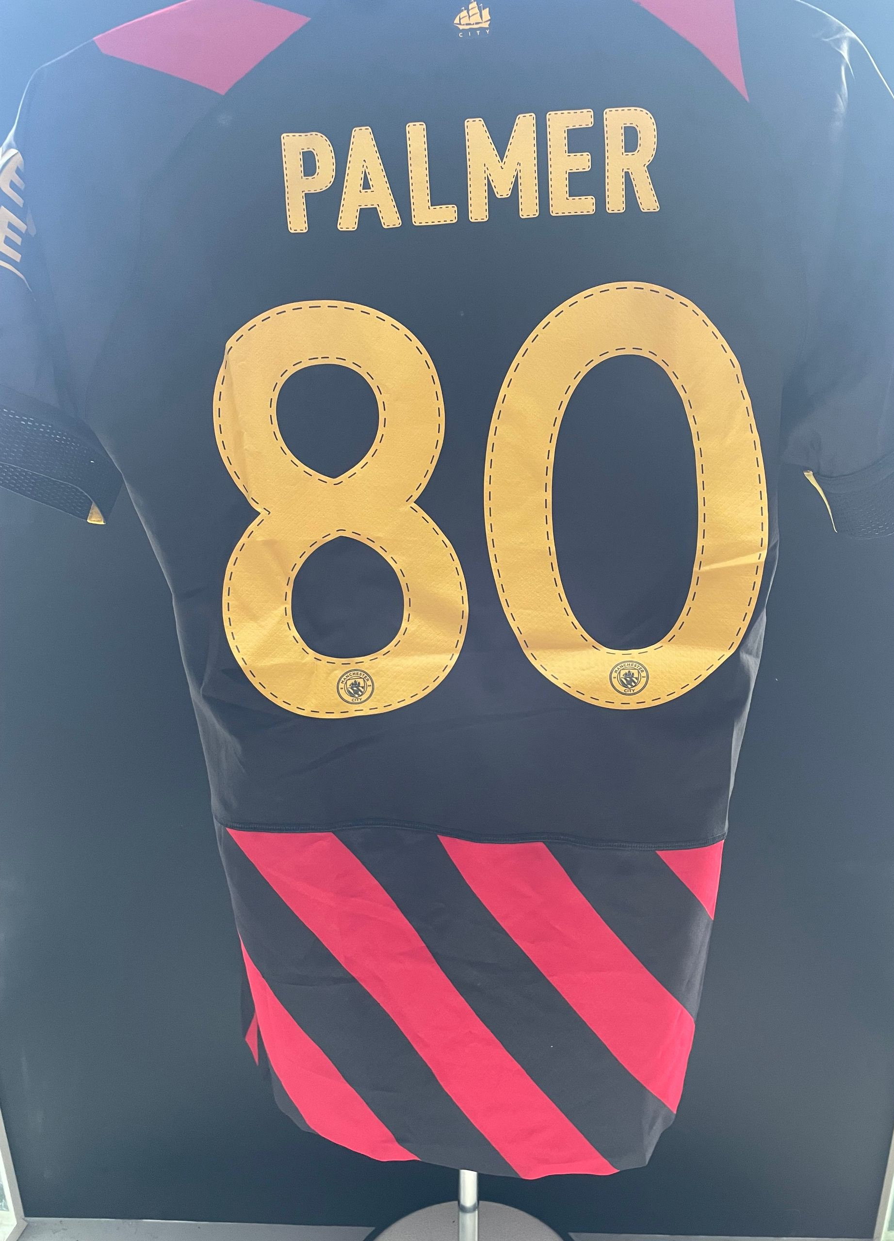 Cole Palmer Manchester City 2022–23 Away Shirt  (Match Issue, Treble Season)