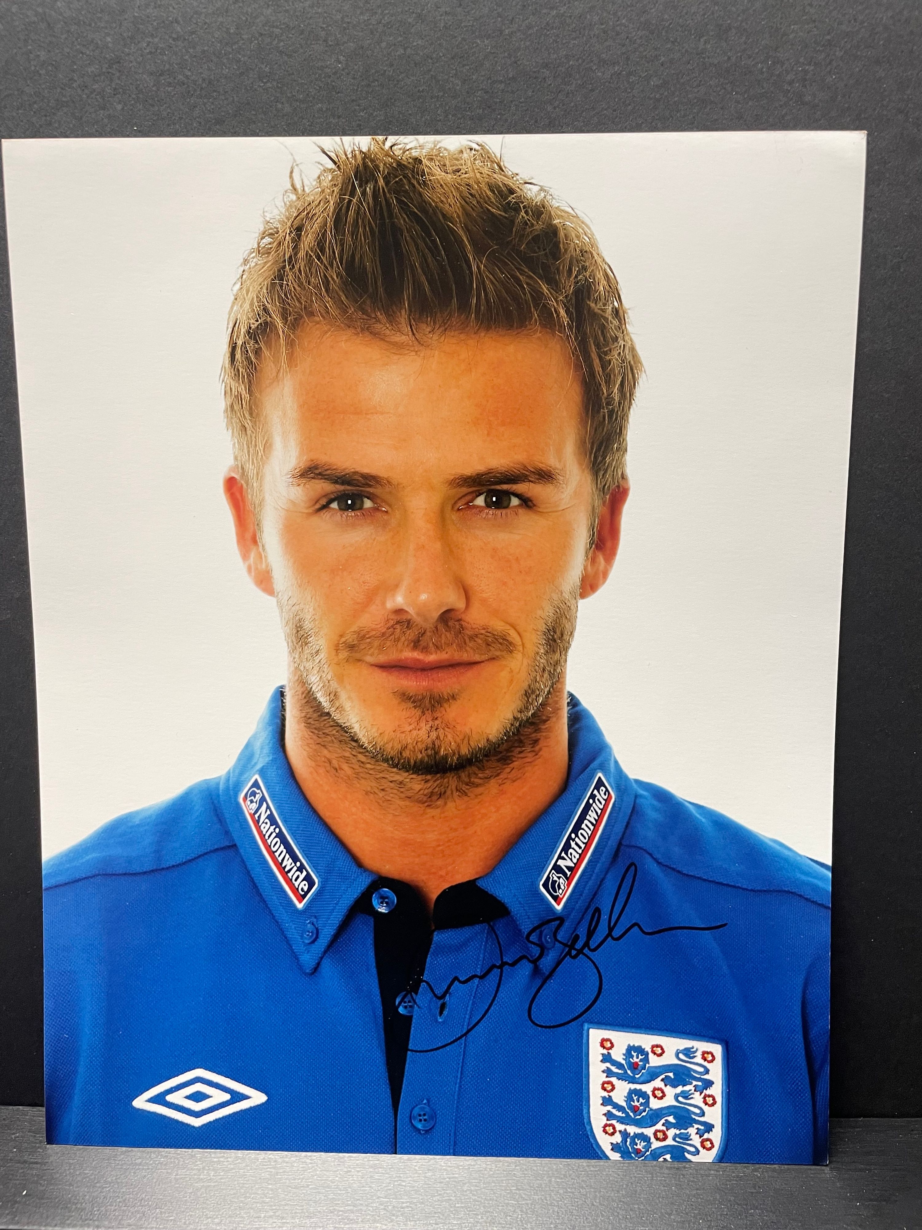 David Beckham Signed England Photograph – With COA