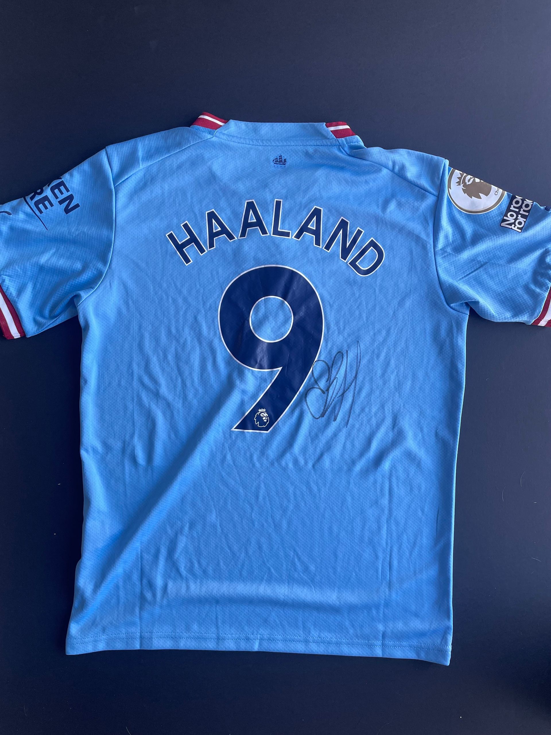 Erling Haaland Signed Manchester City 2022-23 Shirt – Treble Winning Season