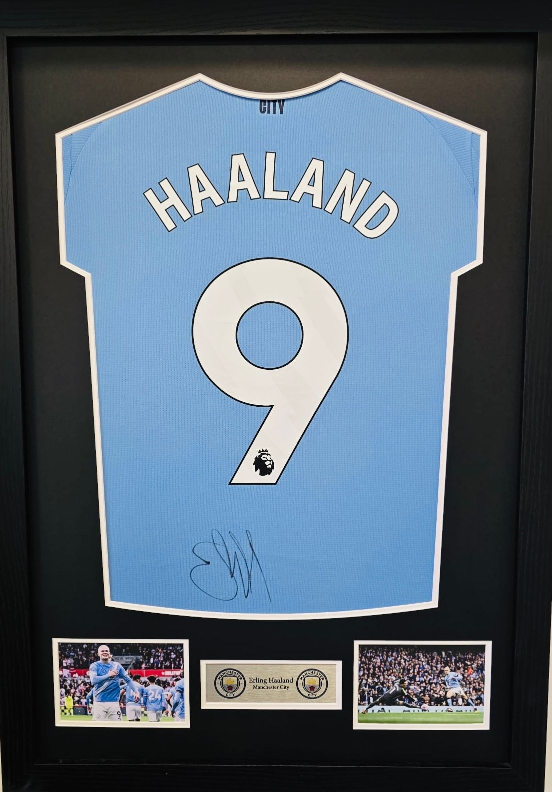 Erling Haaland Signed Manchester City Shirt – Professionally Framed