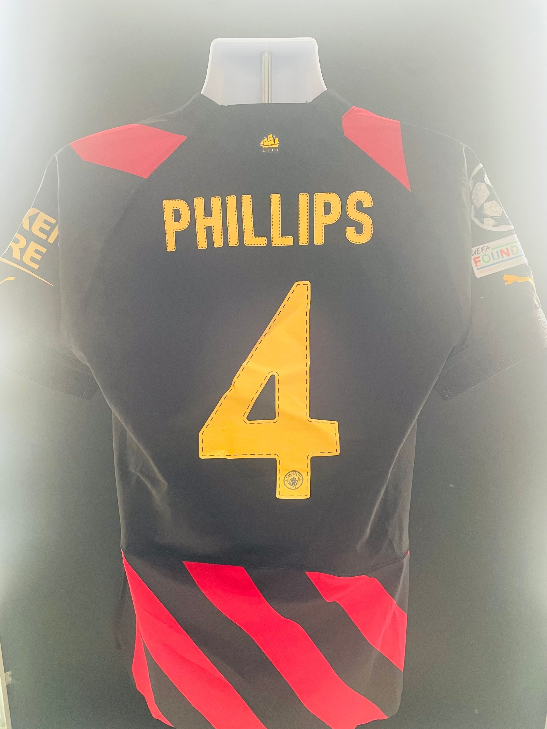 Kalvin Phillips 2023-24 Manchester City Champions League Away Player-Issue Shirt