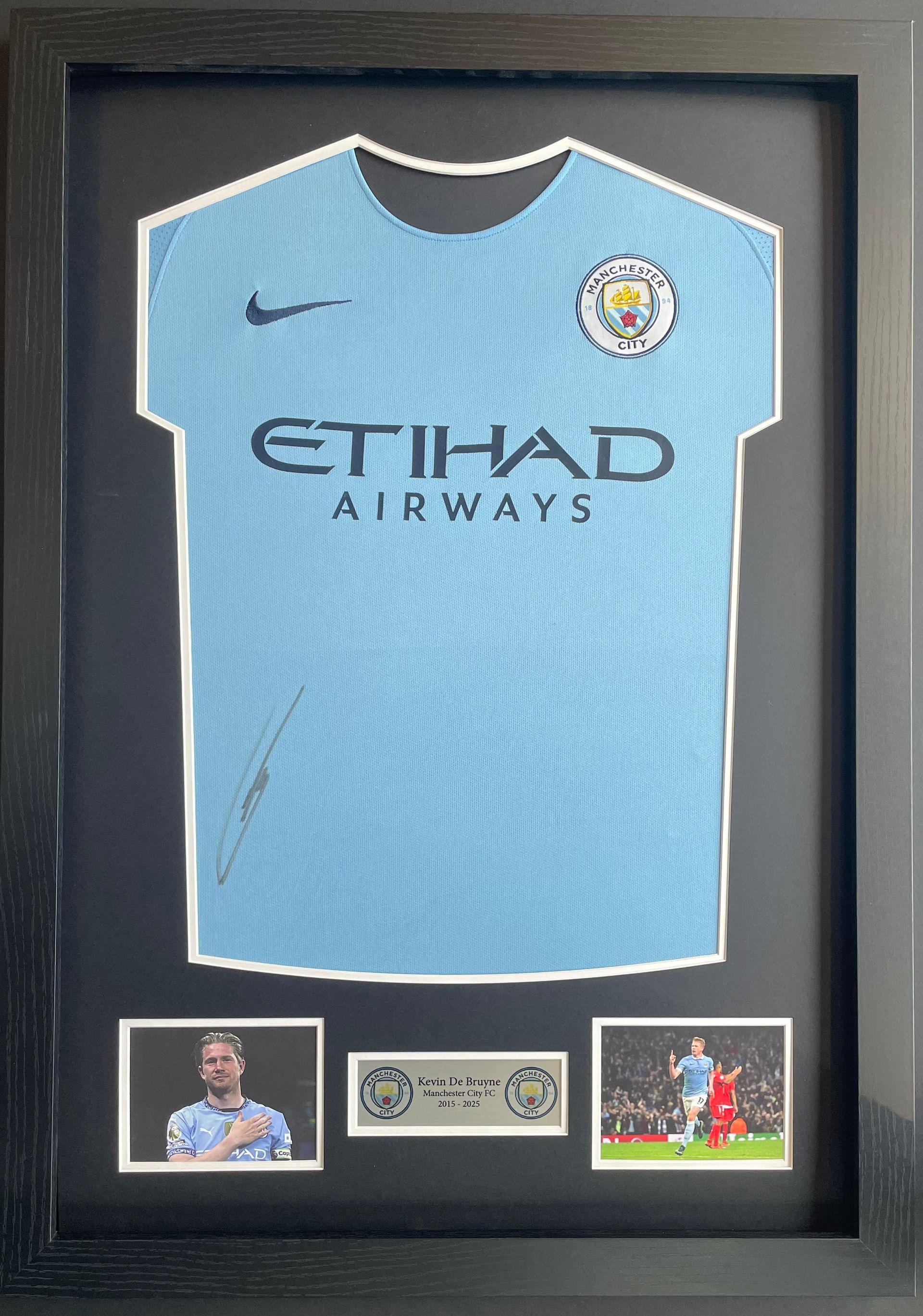 Kevin De Bruyne Signed Replica Shirt – Framed with Plaque and Photos