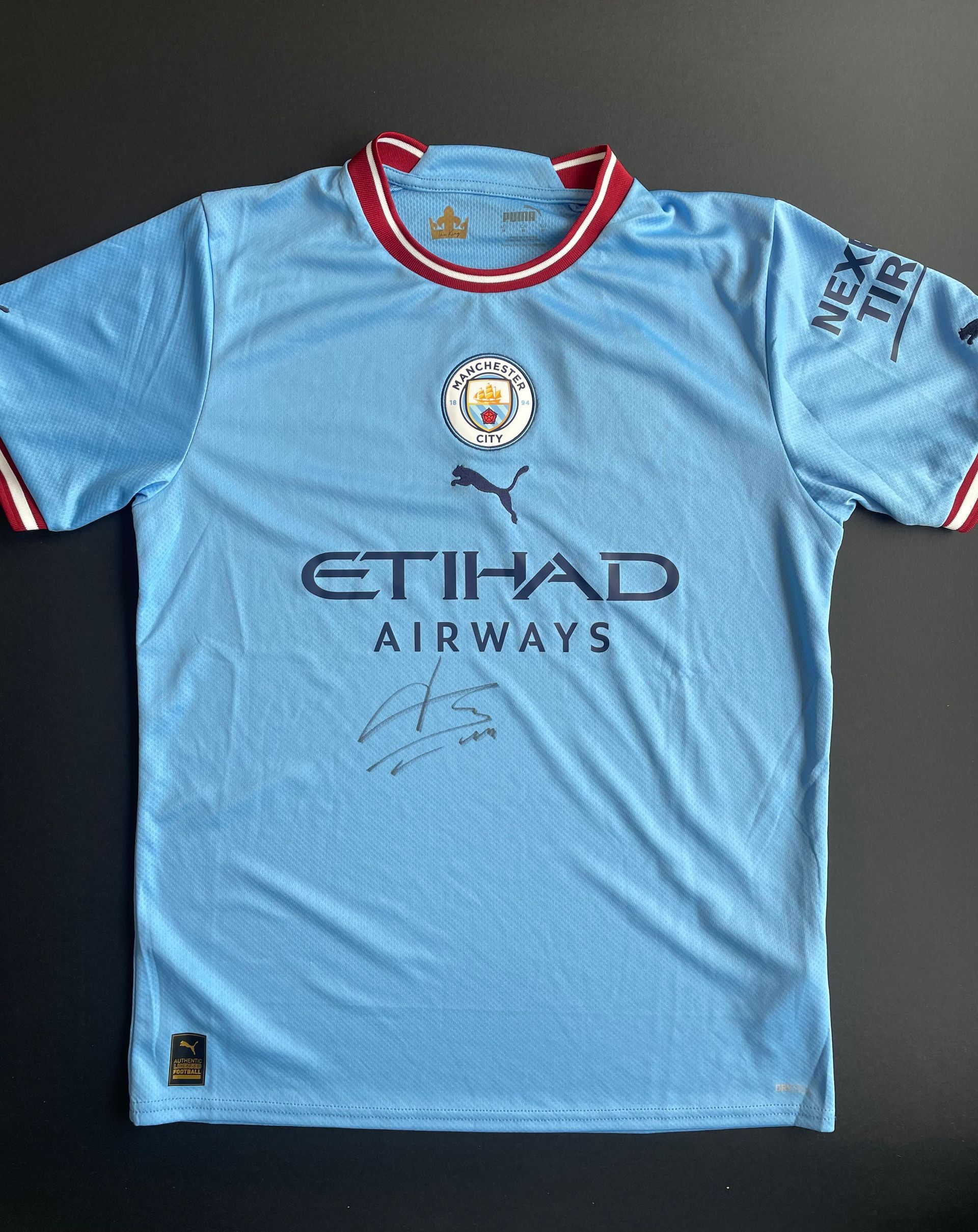Aymeric Laporte Signed Manchester City Treble Winning Season Shirt 2018-19