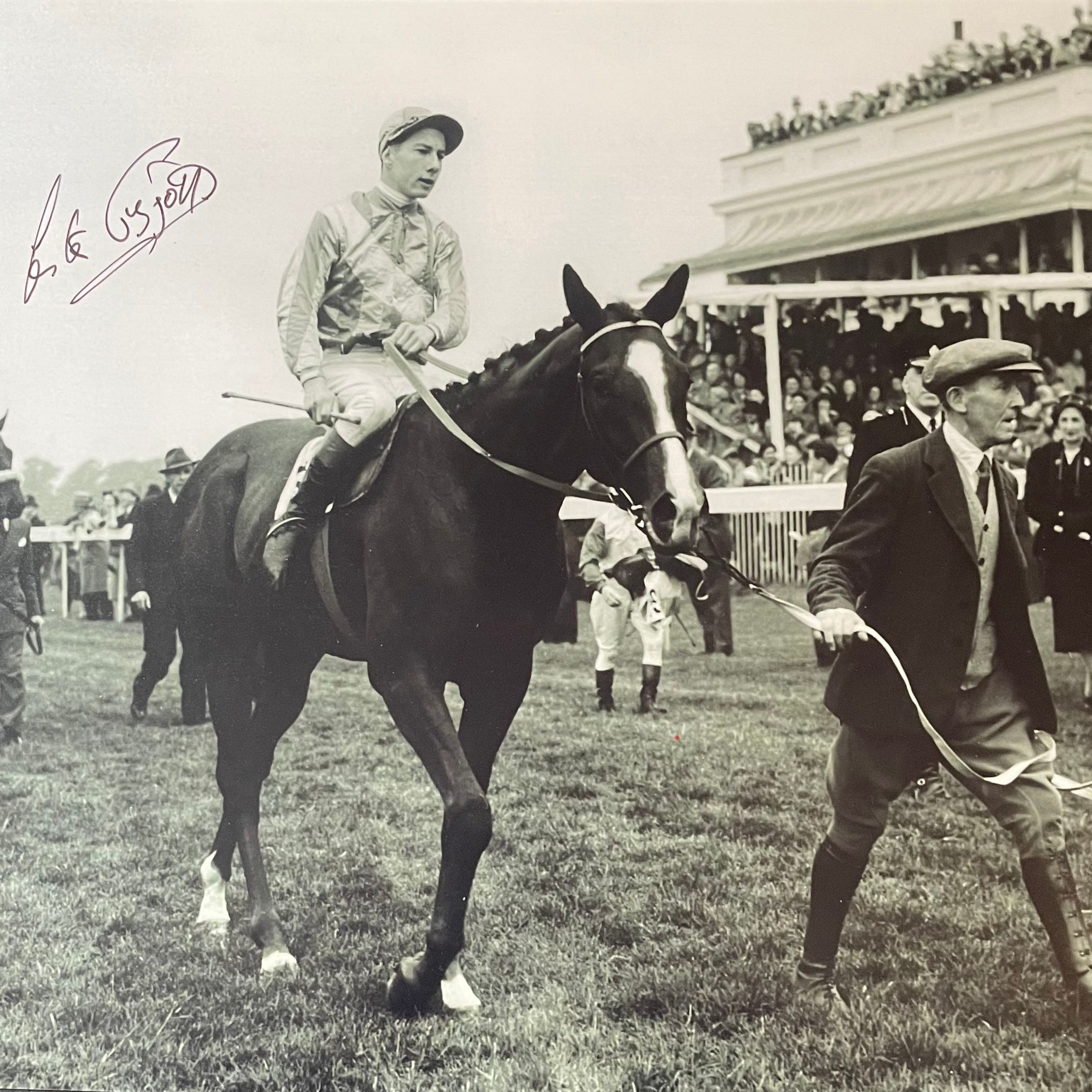 Lester Piggott Signed Horse Racing Photograph – With COA