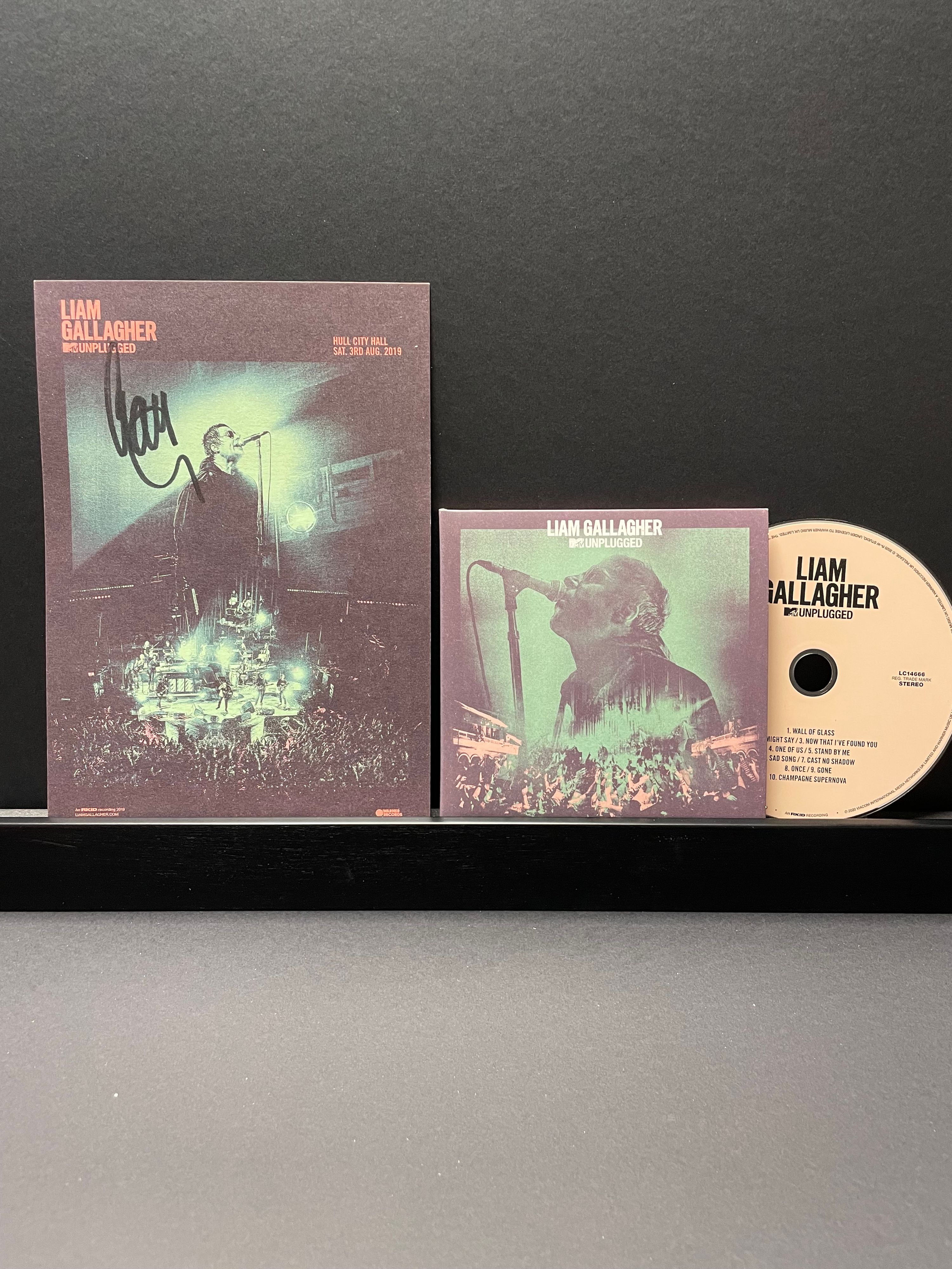 Liam Gallagher Signed MTV Unplugged CD & Art Card – With COA