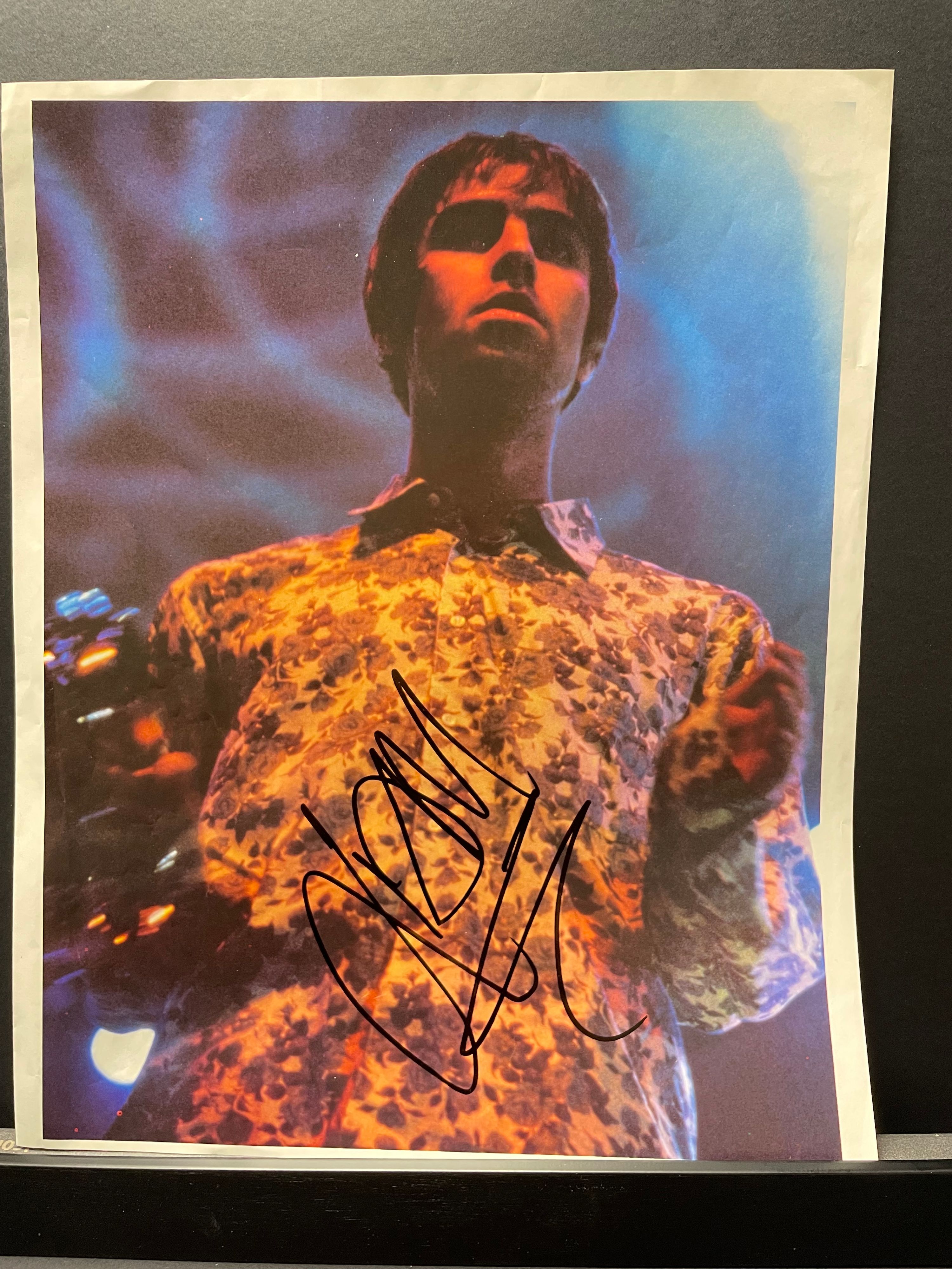 Liam Gallagher Signed Oasis Live Performance Photograph – With COA