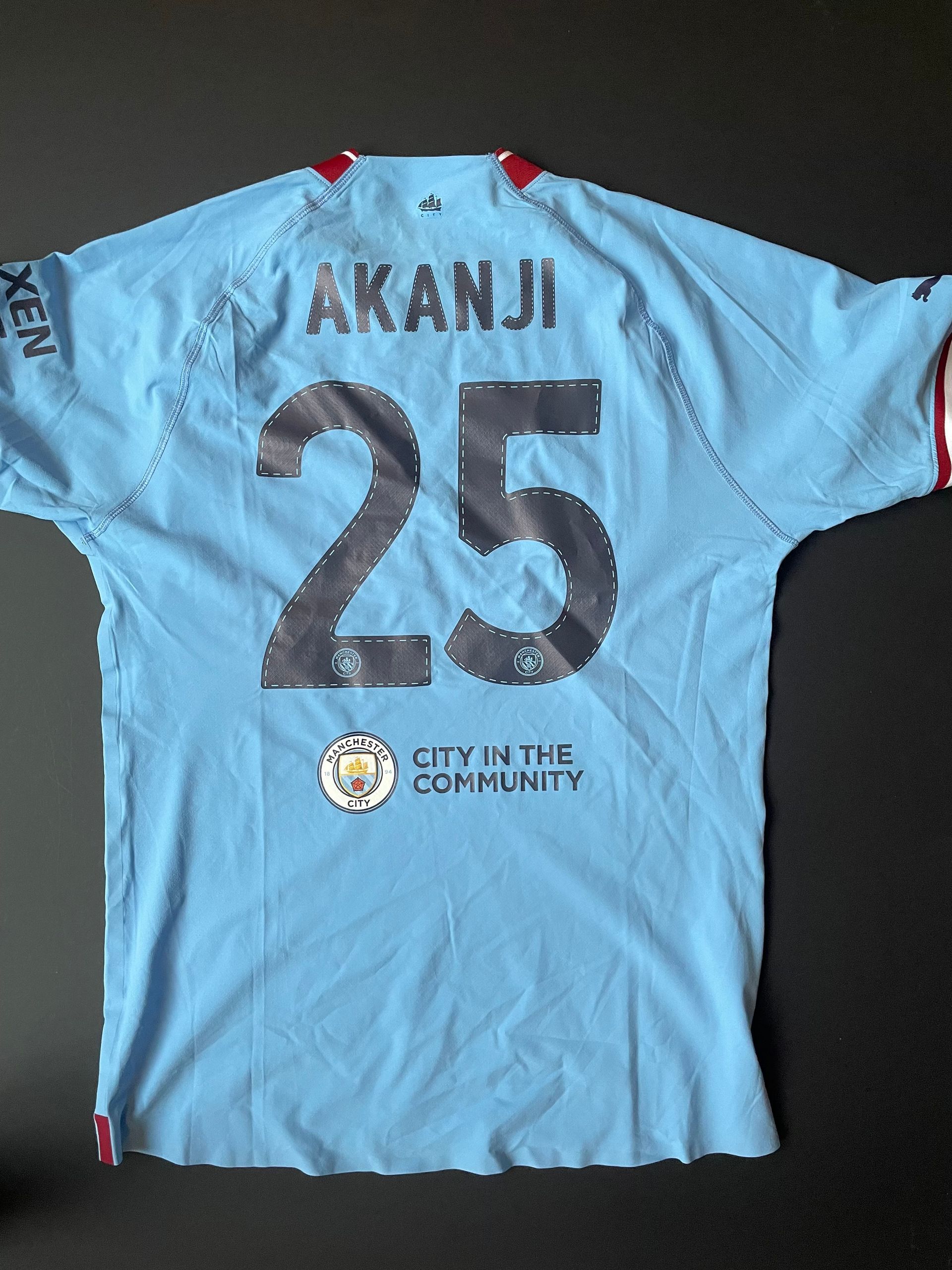 Manuel Akanji Personal Match Prepared FA Cup Final Shirt 2022-23 season