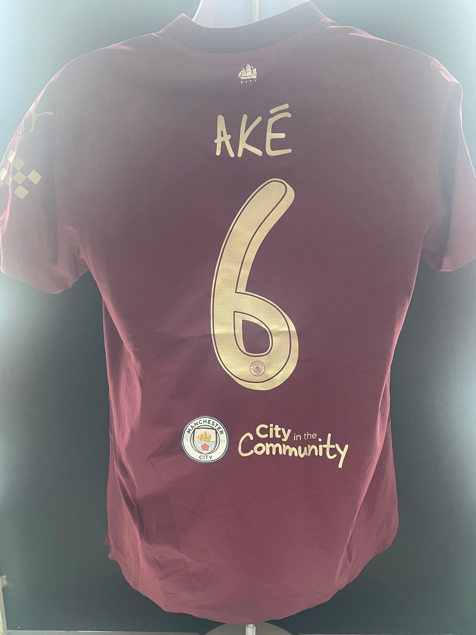 Nathan Aké Manchester City Away Shirt – 2023-24 Player Issue (COA Included)