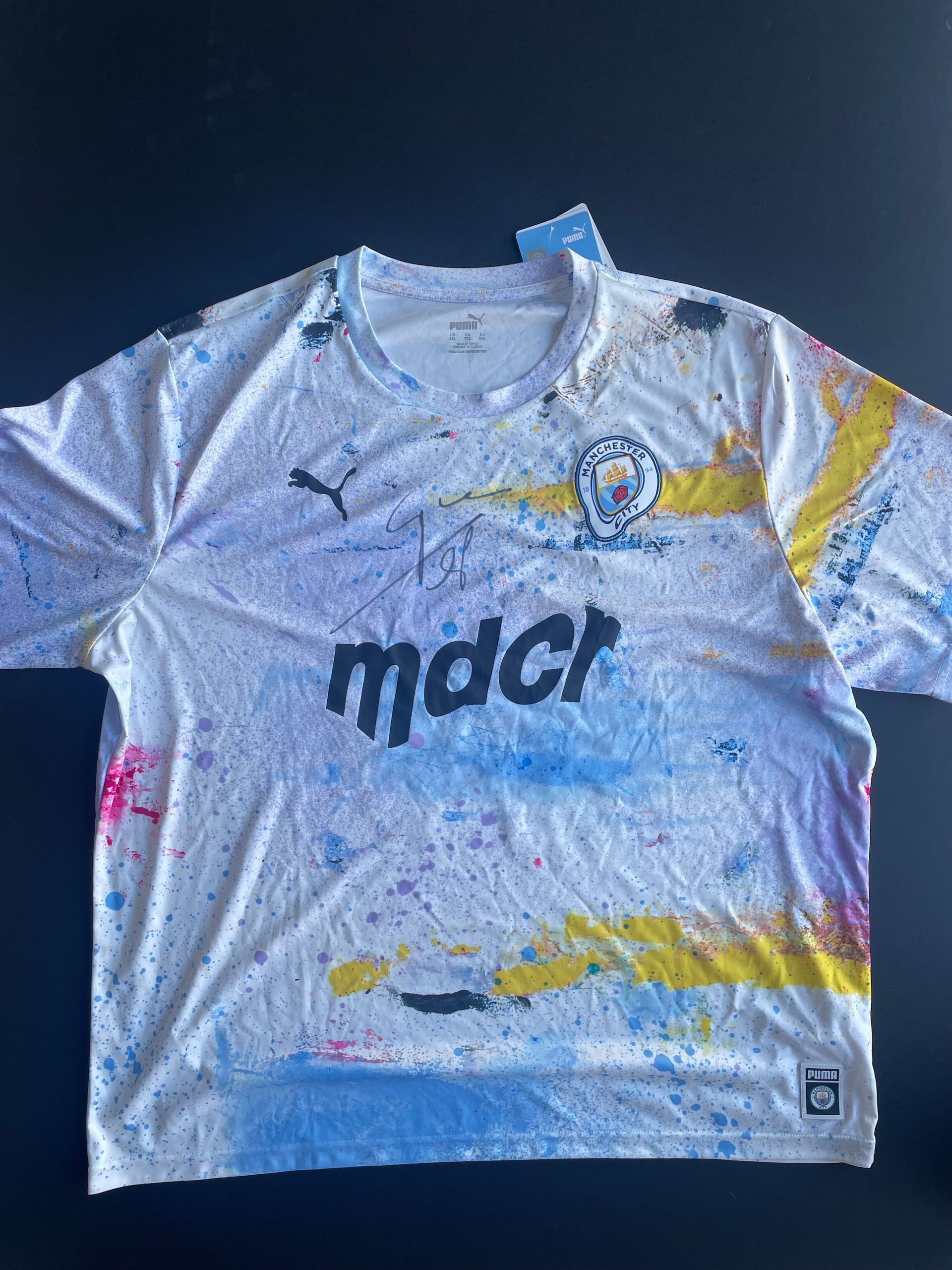 Pep Guardiola Signed Manchester City Away Shirt 2019-20 Season