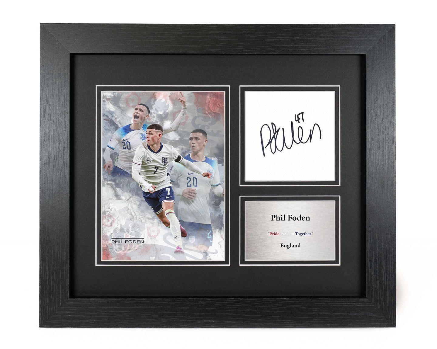 Phil Foden England Signed Reproduction Display