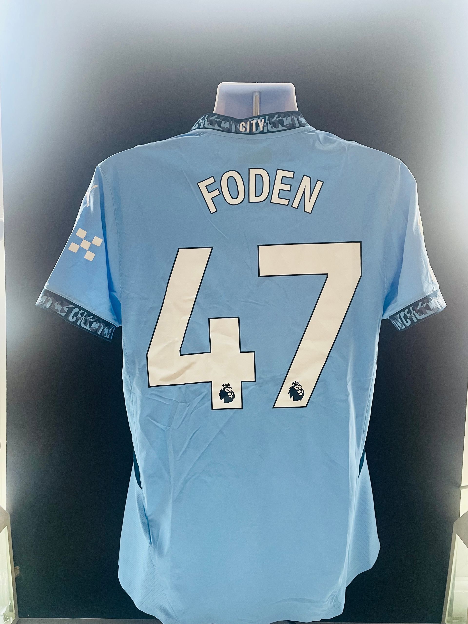 Phil Foden Manchester City 2023-24 Home Player-Issue Shirt (with COA)