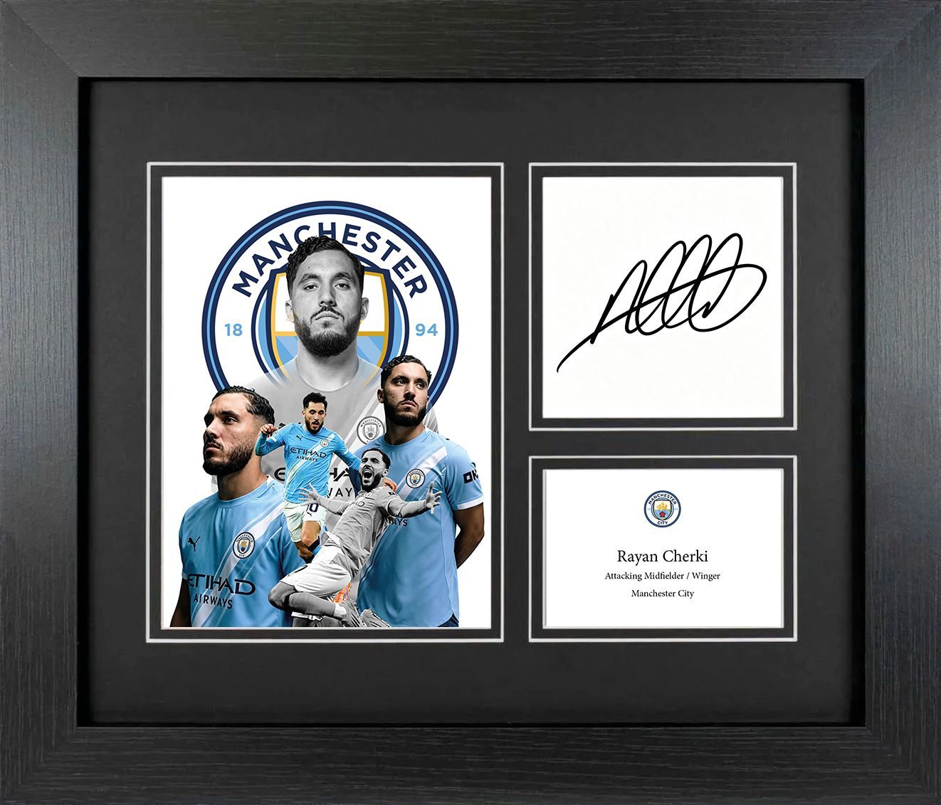 Rayan Cherki – Manchester City Framed Pre-Print