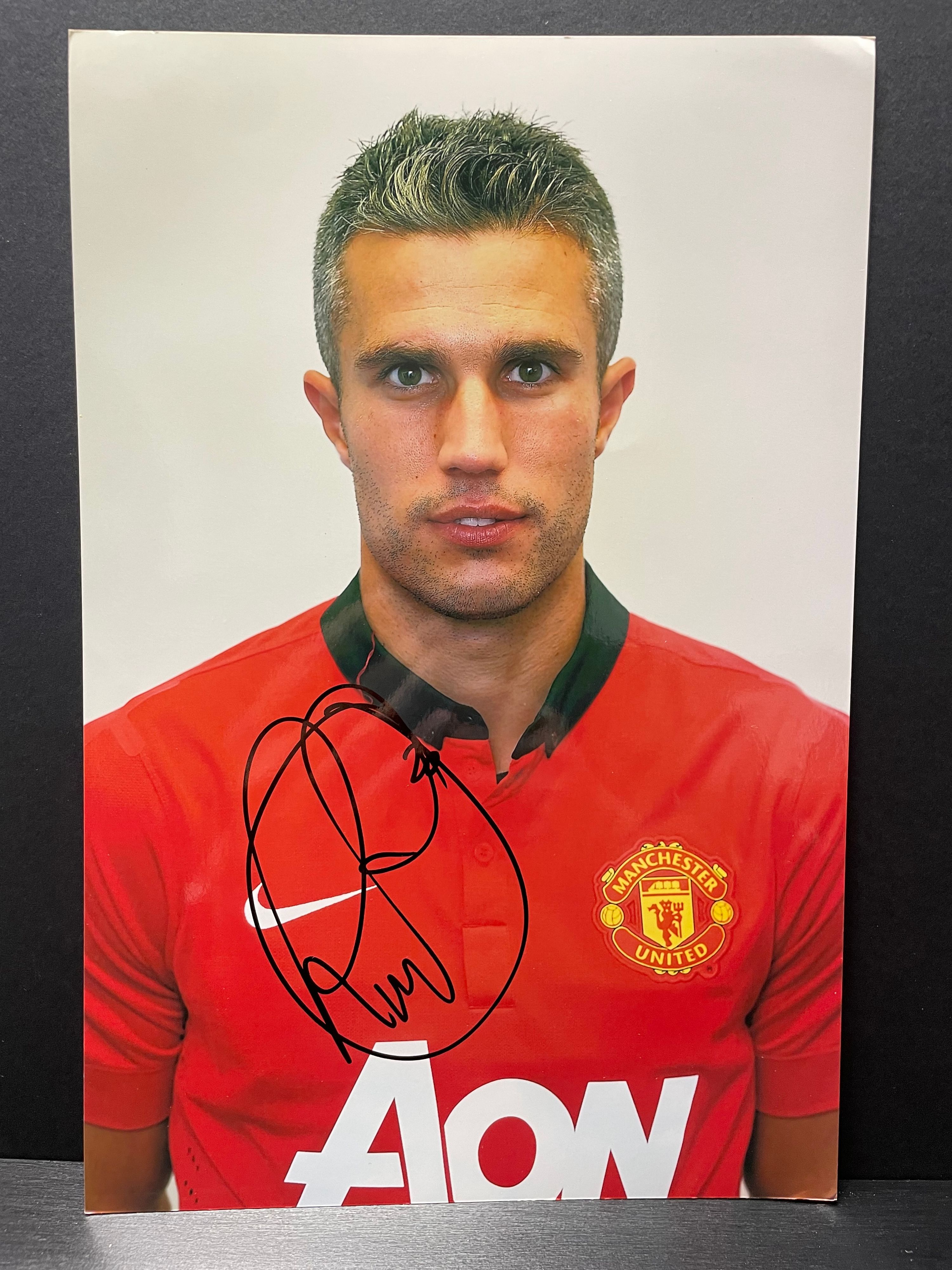 Robin van Persie Signed Manchester United Photograph – With COA
