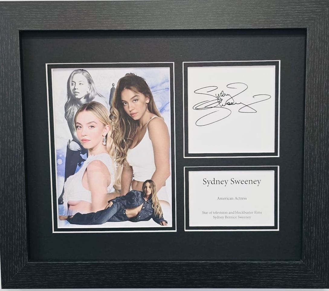 Sydney Sweeney Pre-Printed Autograph Display