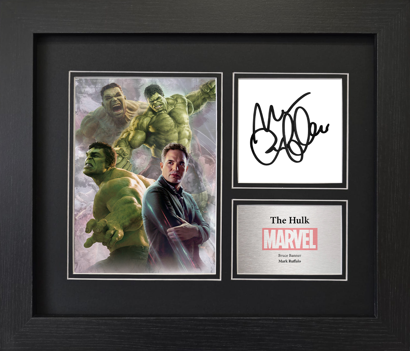 The Hulk / Mark Ruffalo Framed Reproduction Signature Display